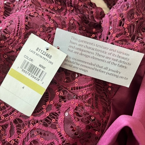 Alex Evenings Sequin Lace High-Low Cocktail Dress NWT - Picture 12 of 16